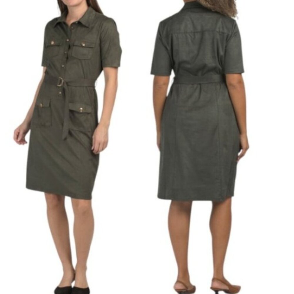 NWT Nanette Lepore Utility Shirt Dress Size 6